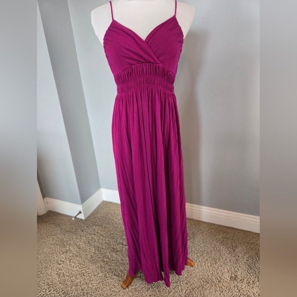 Elegant Magenta Maxi Dress